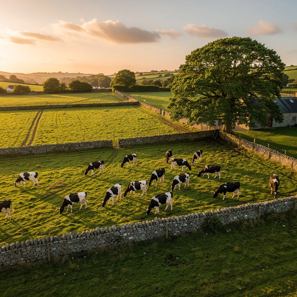 Cattle farm aerial